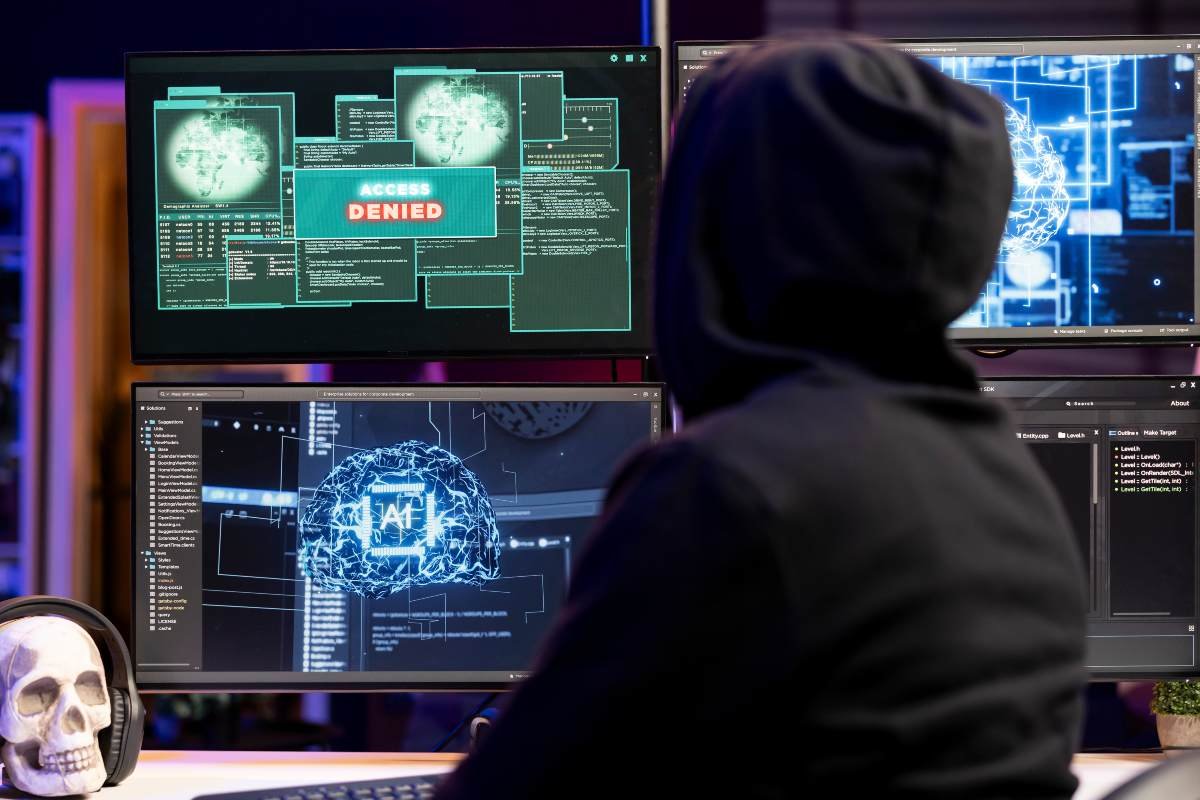AI Threat Detection system identifying cyber threats with real-time security monitoring.