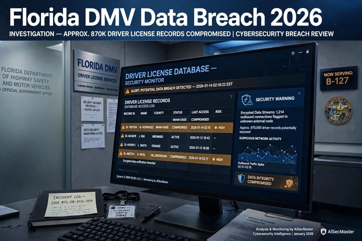 Florida DMV Data Breach 2026 driver information security.