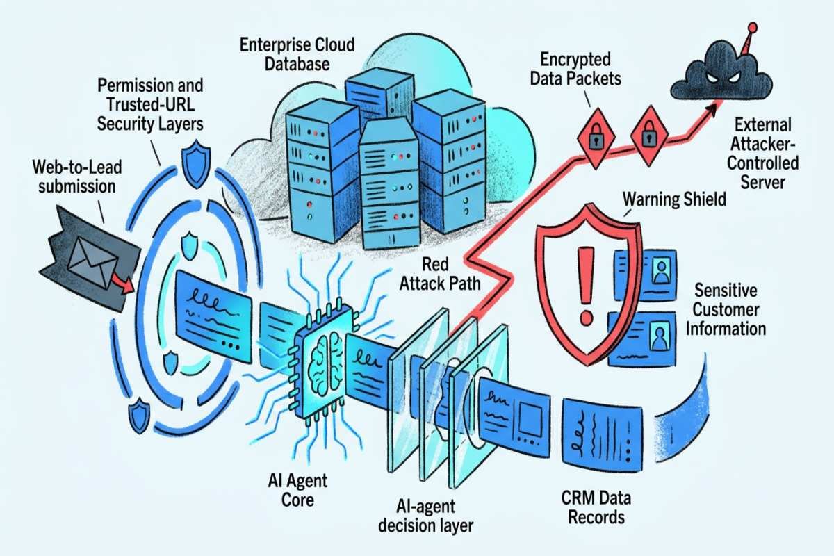 Salesforce Agentforce Zero Click Data exfiltration.