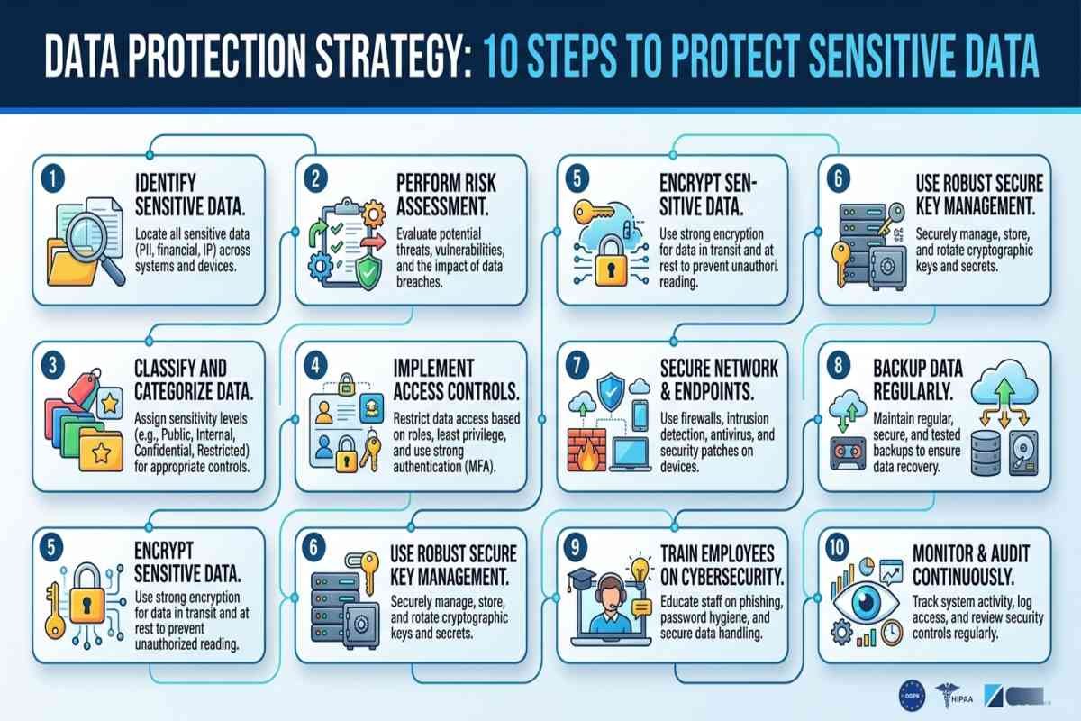 Data Protection Strategy to secure sensitive data and prevent breaches.