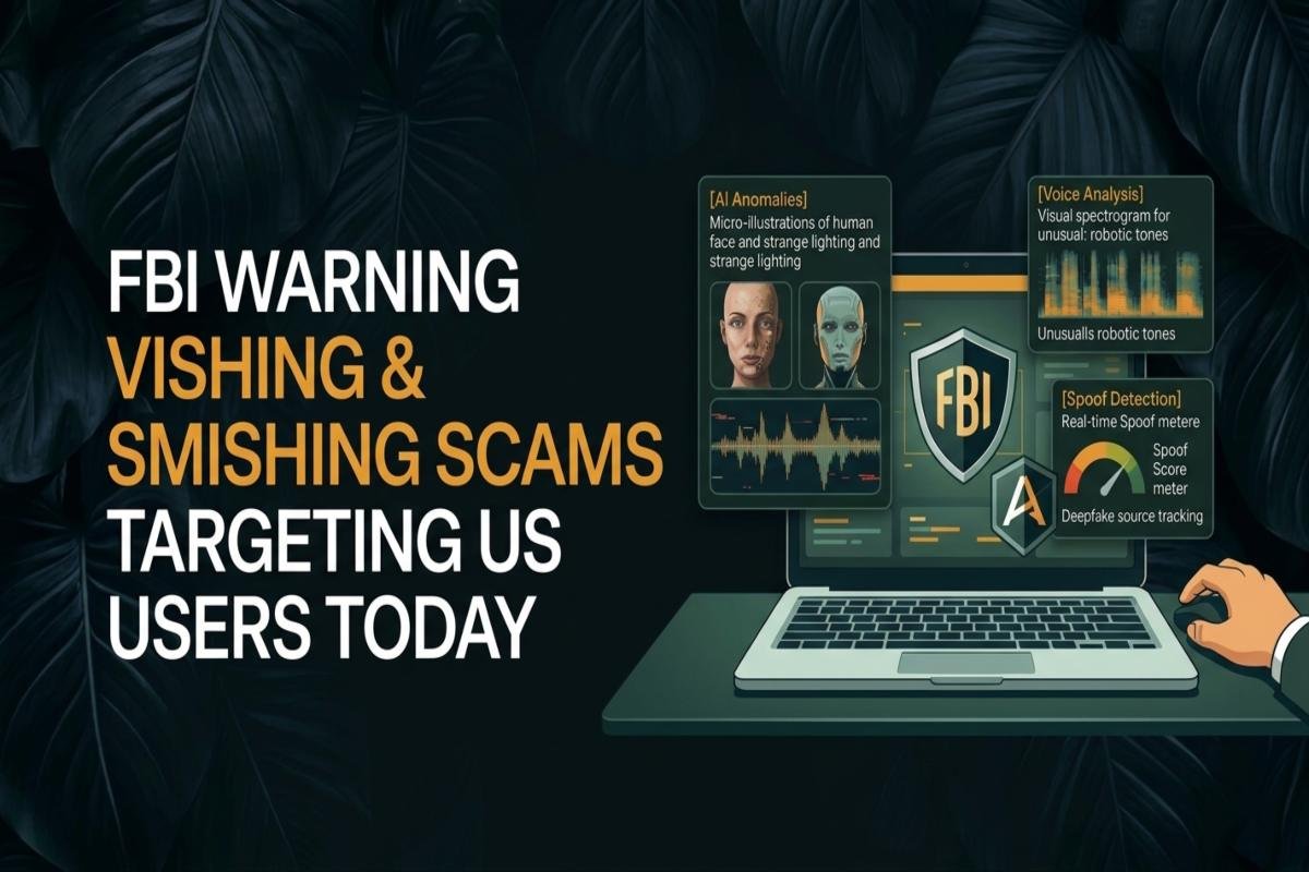 FBI warning on vishing and smishing scams targeting phone users.