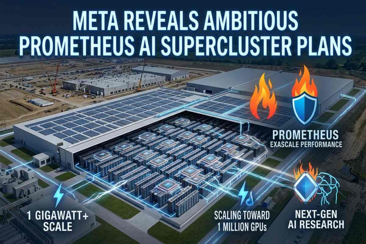 Meta Prometheus AI supercluster plans for advanced AI training and GPU infrastructure.