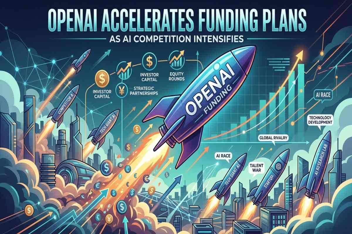 OpenAI accelerates funding plans amid intensifying AI competition in 2026.