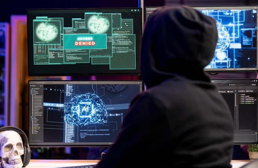 AI Threat Detection system identifying cyber threats with real-time security monitoring.