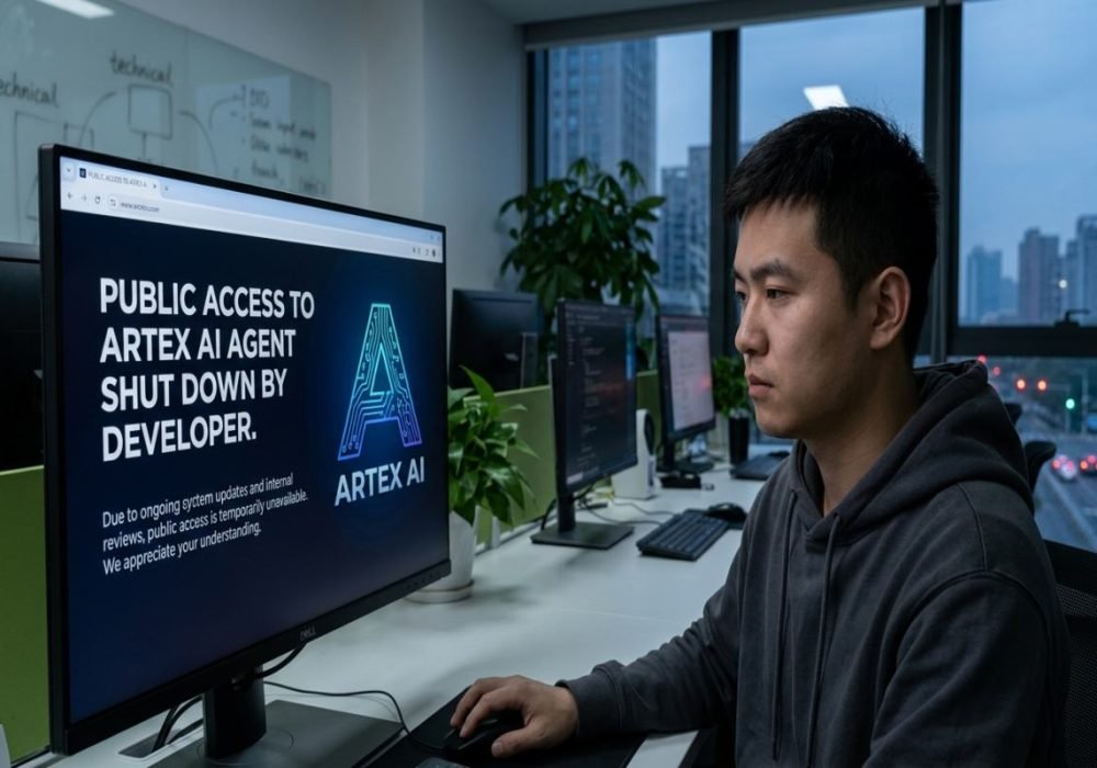 ARTEX AI agent shutdown in China.