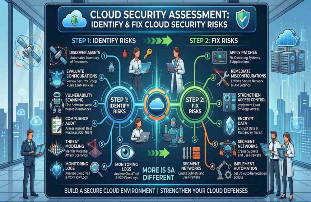 Cloud Security Assessment for identifying cloud risks and vulnerabilities.