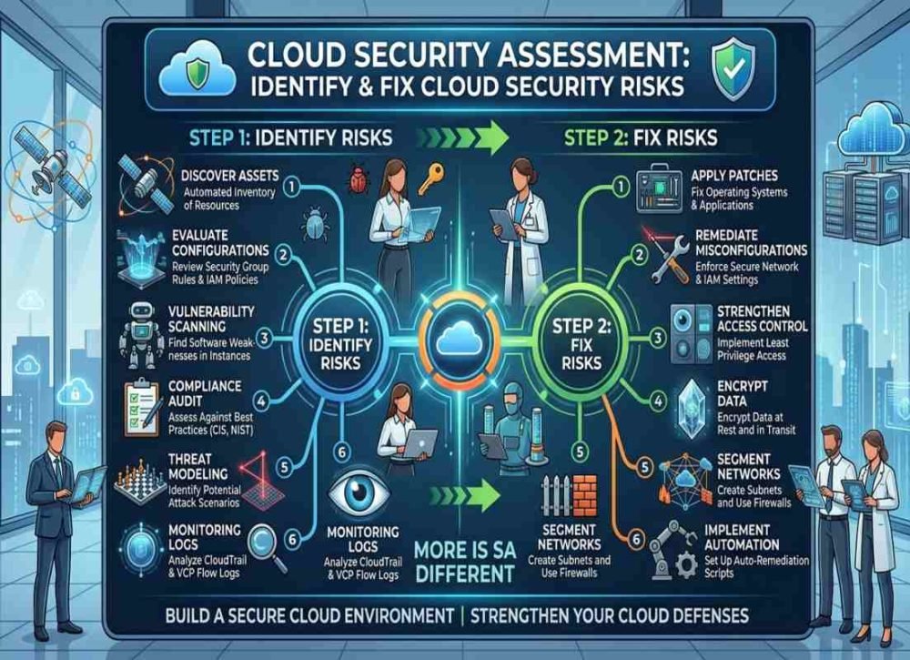 Cloud Security Assessment for identifying cloud risks and vulnerabilities.