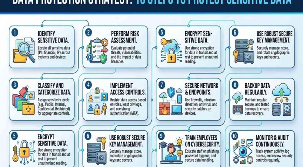 Data Protection Strategy to secure sensitive data and prevent breaches.