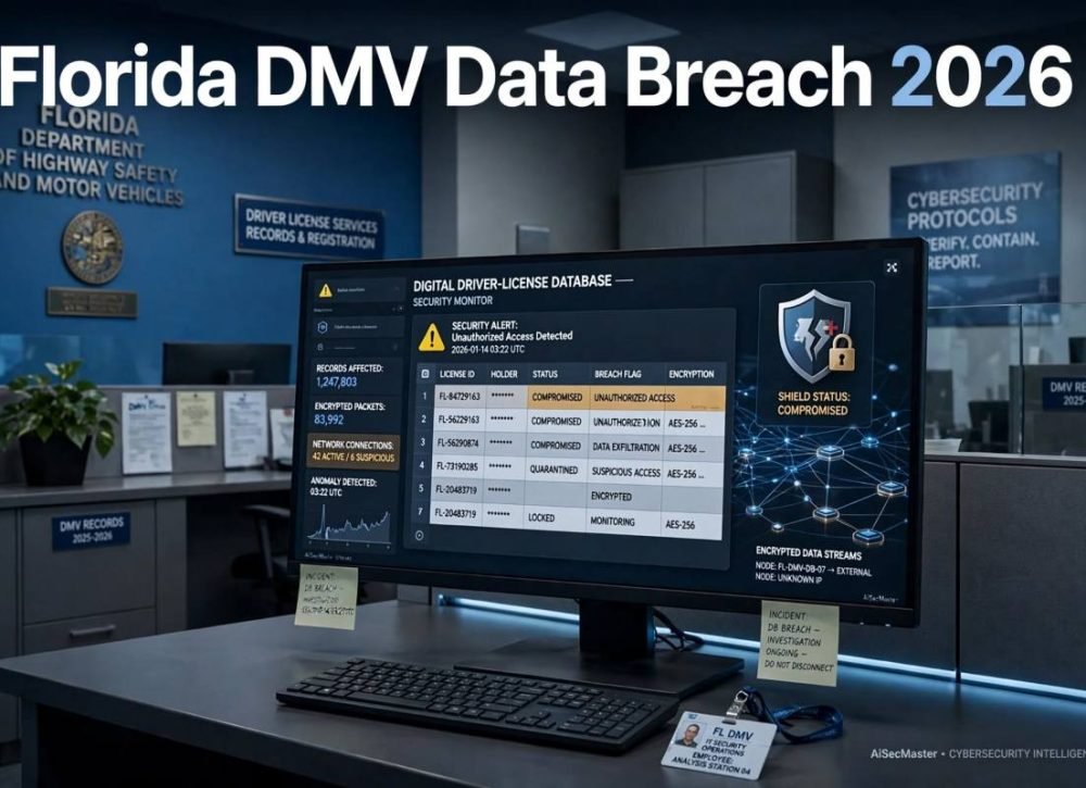 Florida DMV Data Breach 2026 exposing driver data risks.