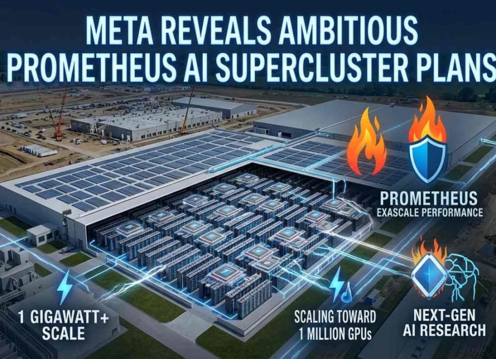 Meta Prometheus AI supercluster plans for advanced AI training and GPU infrastructure.