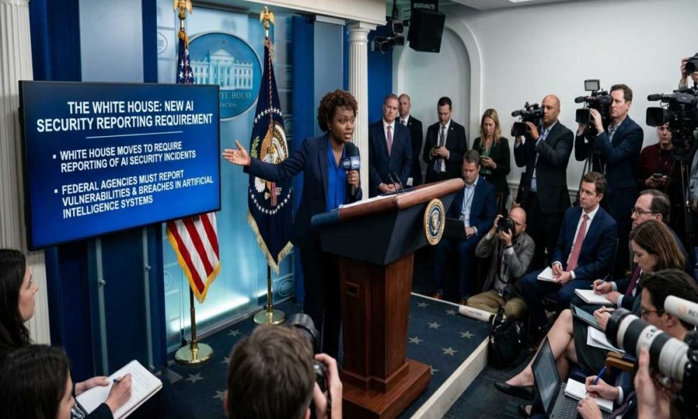 White House AI security incident reporting requirements and cybersecurity oversight.