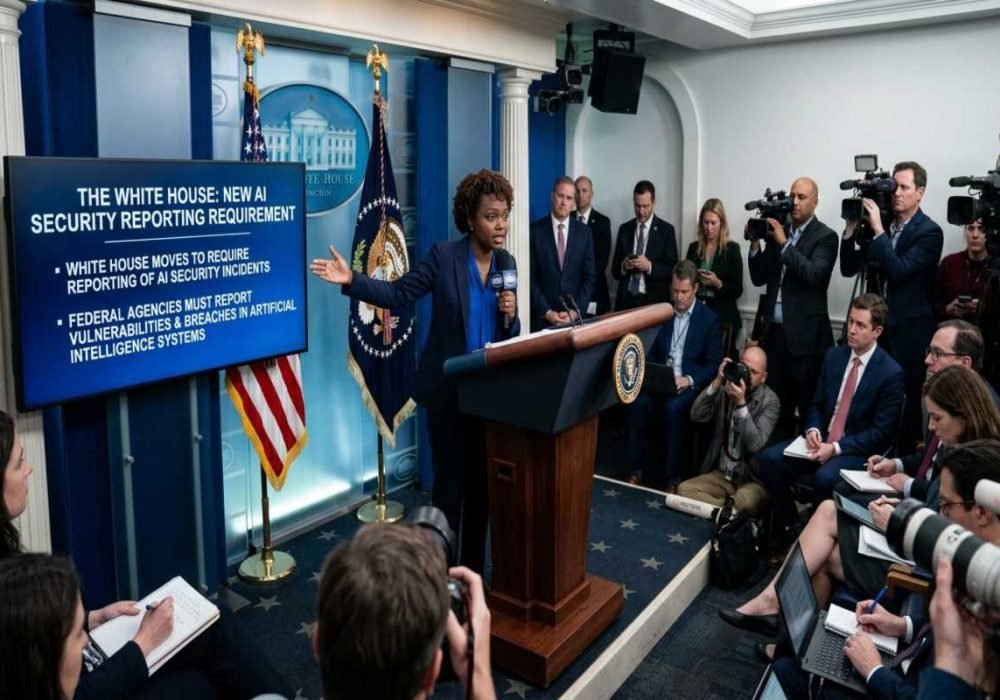 White House AI security incident reporting requirements and cybersecurity oversight.